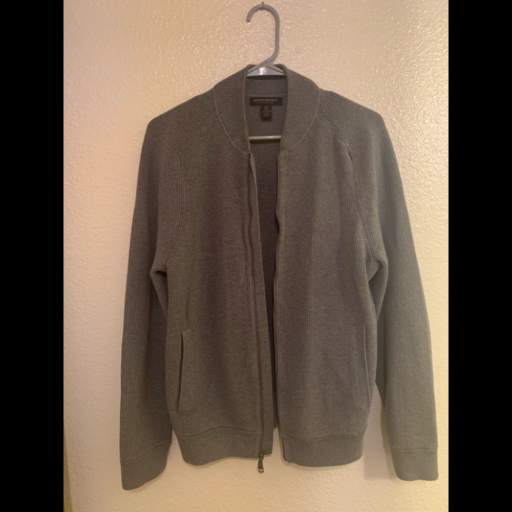 Banana Republic Supima cotton zippered sweater